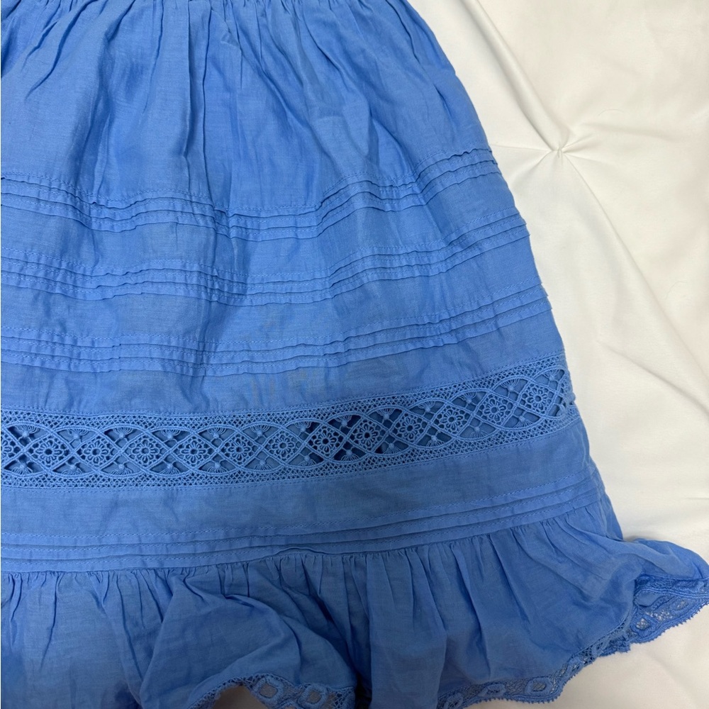 Abercrombie Strapless Blue Lace Mini Dress